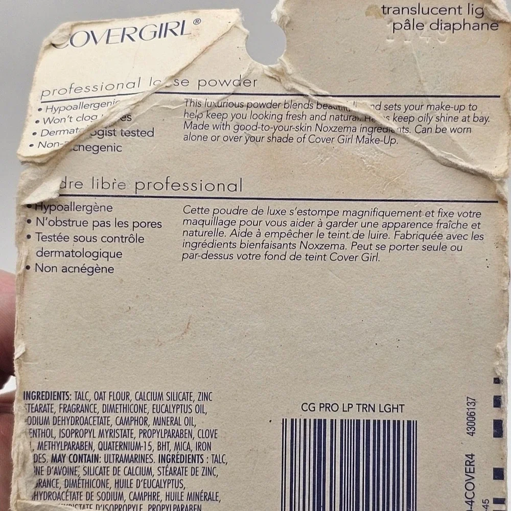 NEW Vintage CoverGirl Professional Loose Finishing Powder 11C Translucent Light